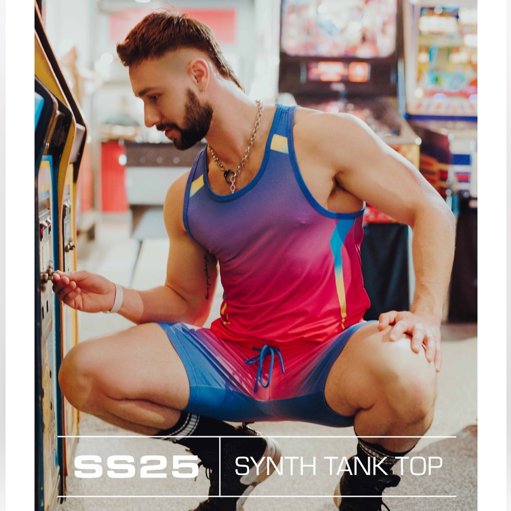 Nasty Pig Multicolor Synth Tank Top Pride Summer 2025 PRiSM Colorway Large